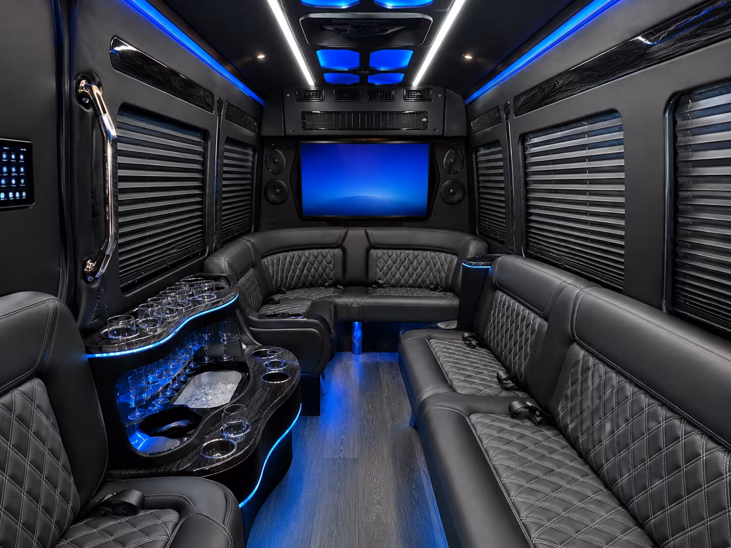 Anaheim Corporate Transportation party bus exterior