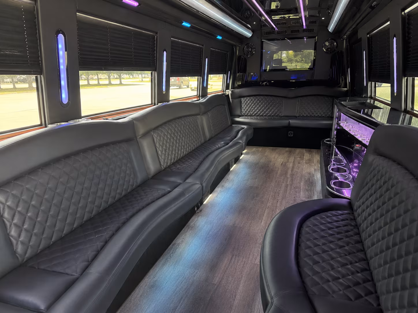 Anaheim Private Event Transportation party bus exterior
