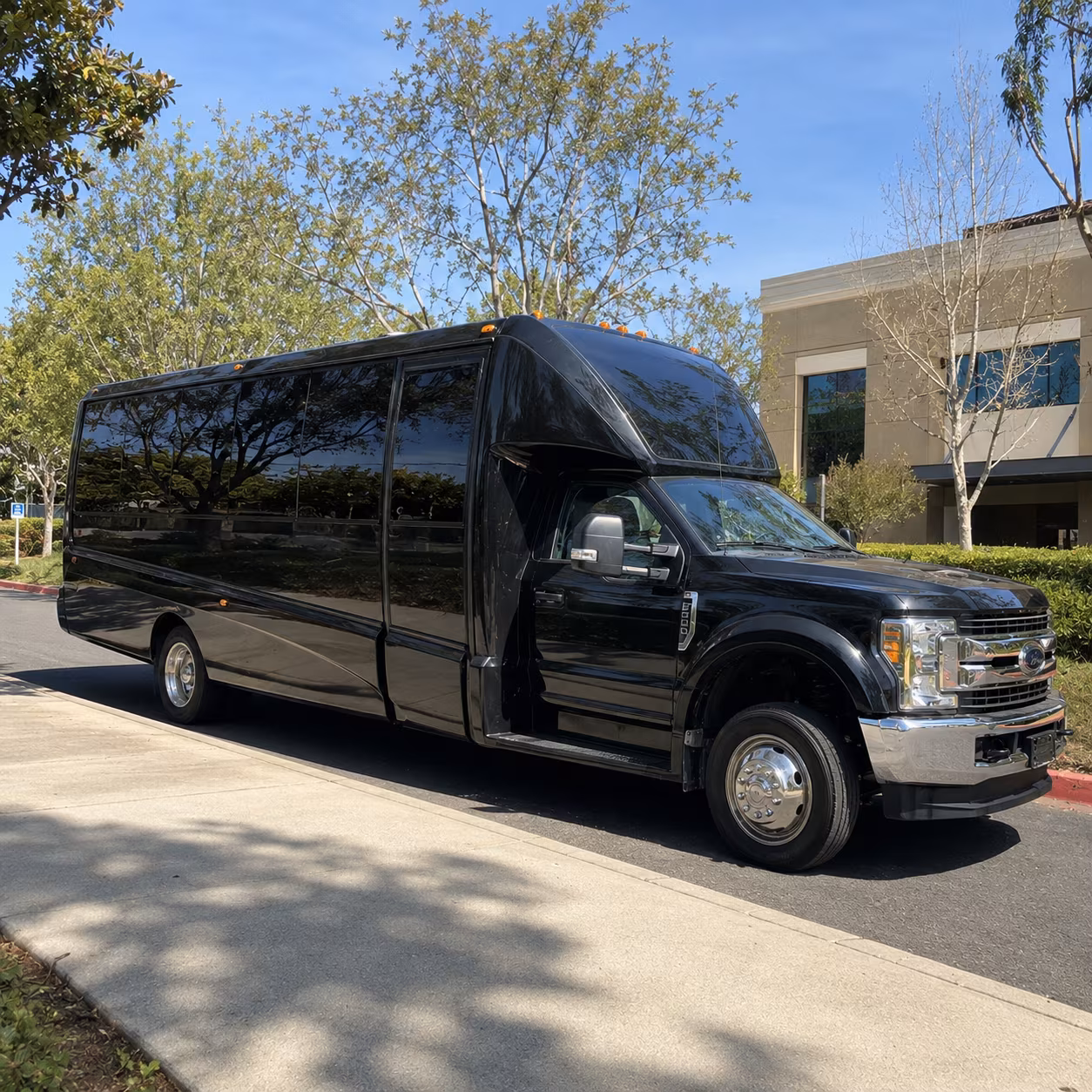 Anaheim Private Event Transportation party bus exterior