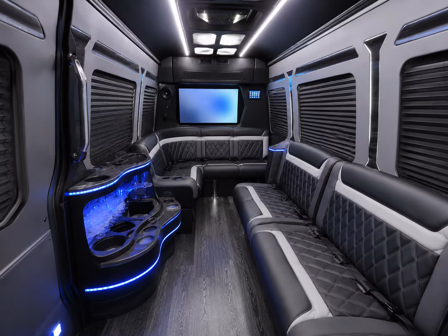 Anaheim School Event Transportation party bus exterior