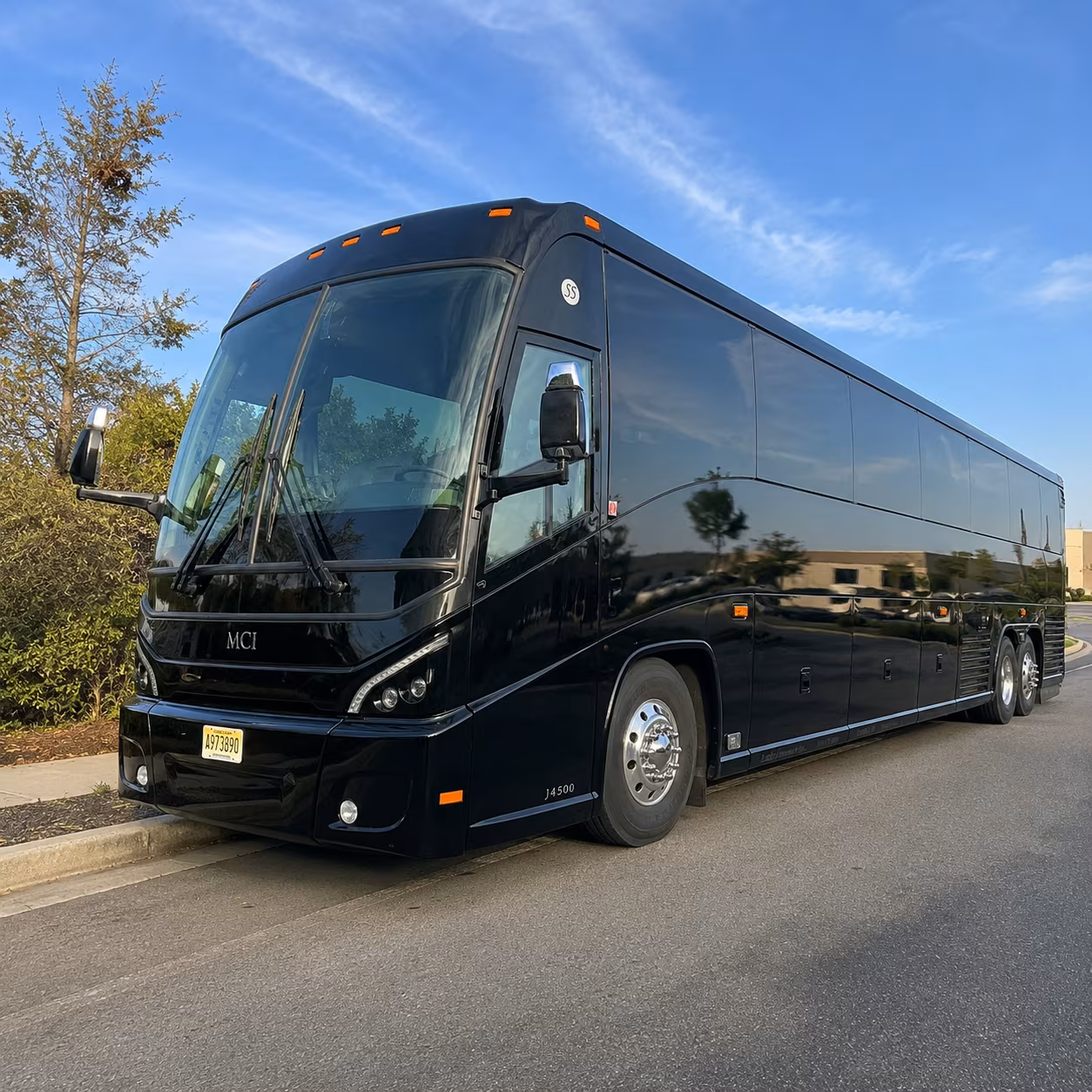 Anaheim School Event Transportation party bus exterior