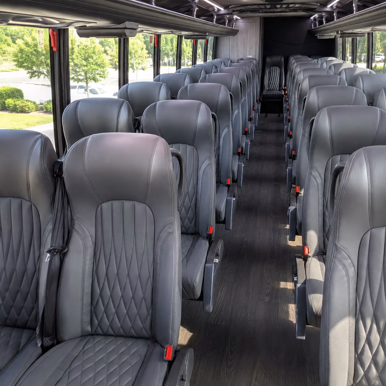 Anaheim School Event Transportation party bus interior