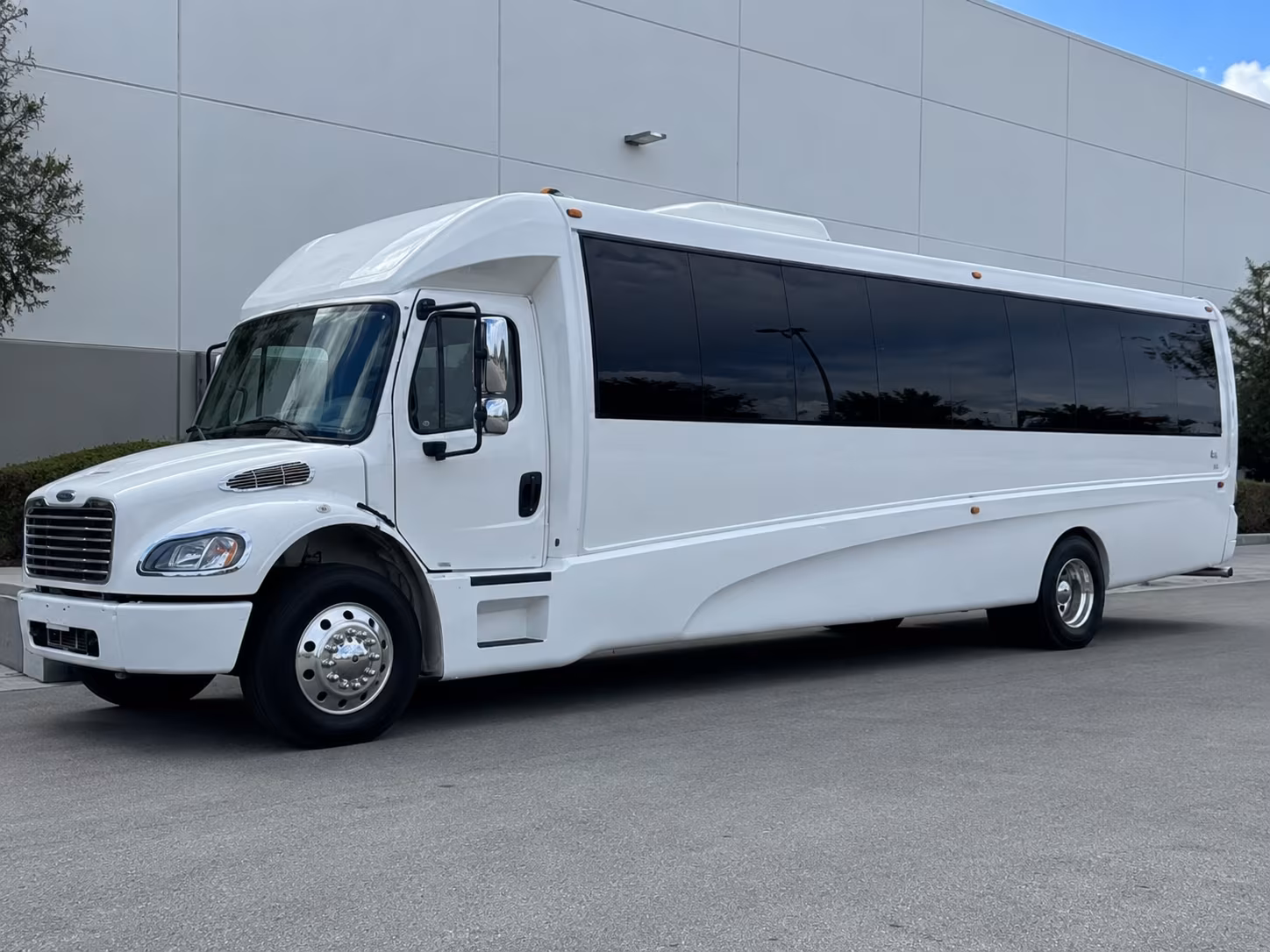 Anaheim Sporting Event Transportation party bus exterior