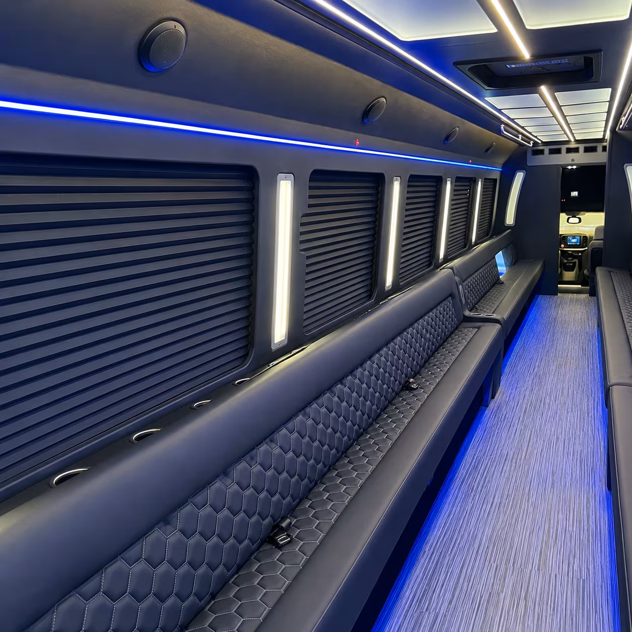 Anaheim Sporting Event Transportation party bus exterior