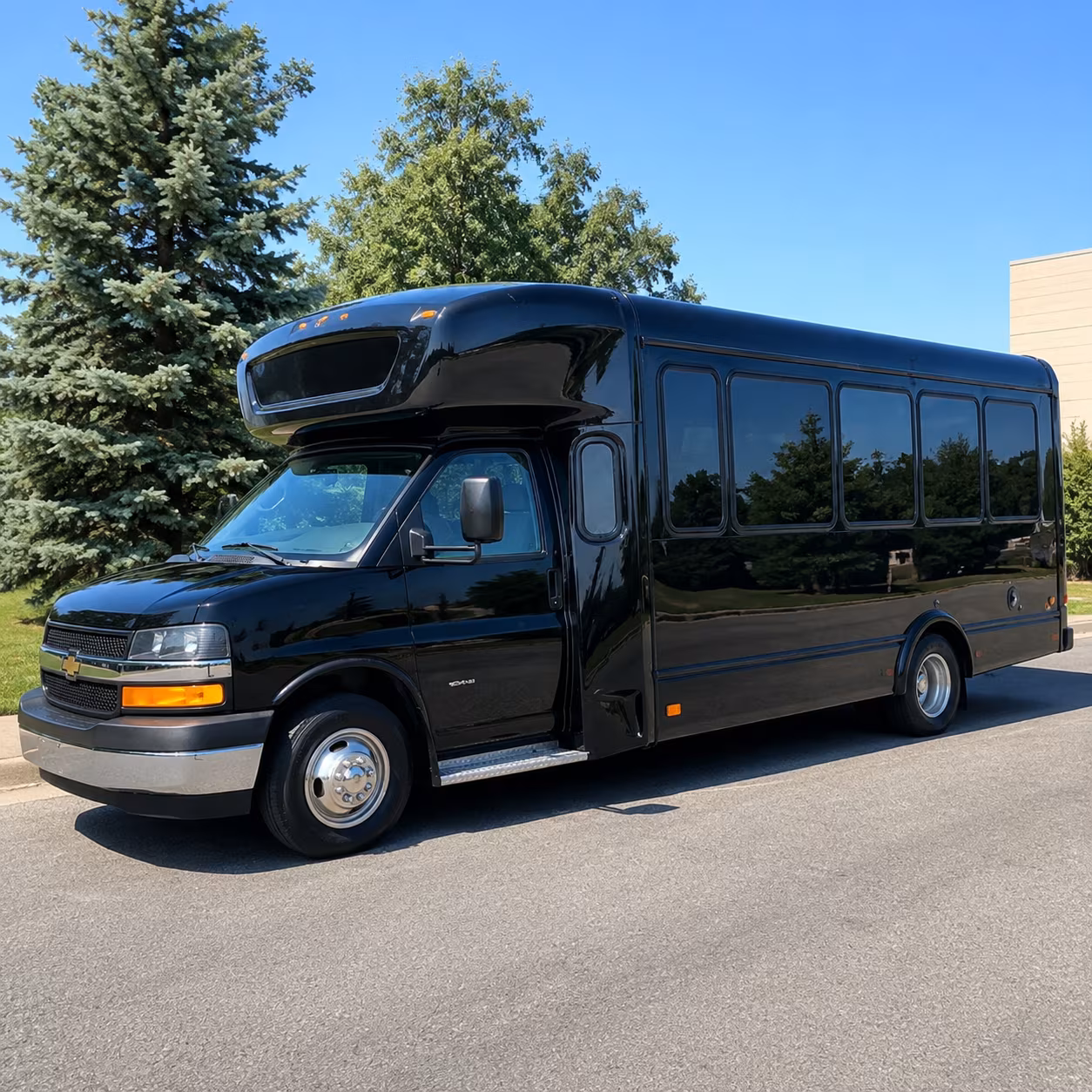Anaheim Wedding Transportation party bus exterior