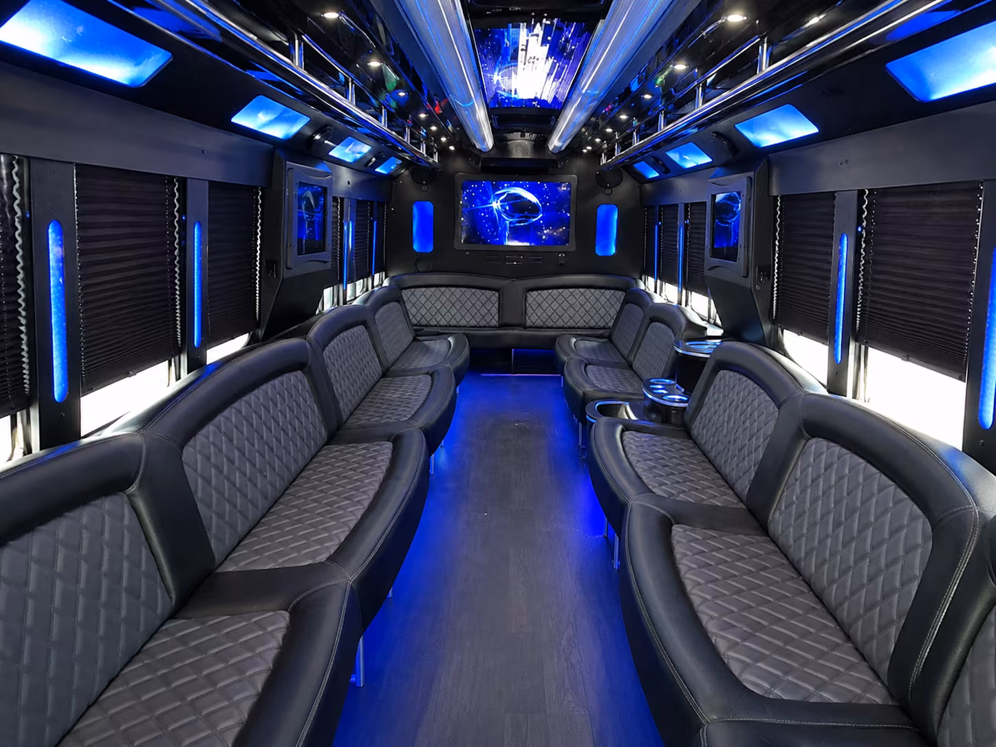 Anaheim Winery Tour & Pub Crawl Transportation party bus interior